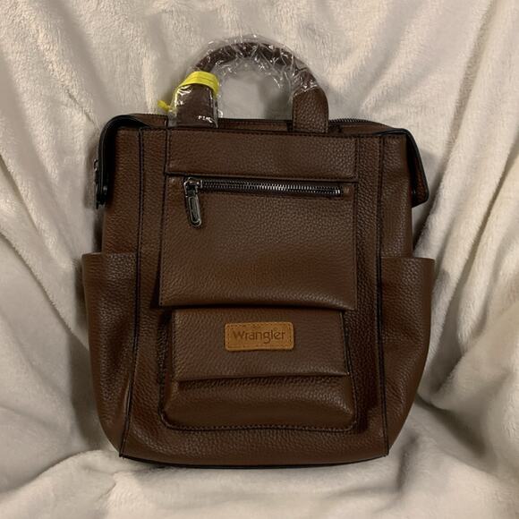 NWT Wrangler Convertible Backpack - Coffee Brown - Picture 2 of 9